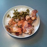 Рис.5. Холостяцкий обед – телапия в кляре и рис с зеленым горошком