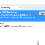 Рис.1. Установка AngularJS через Nuget Packages