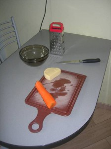 Ингредиенты для салата Морковь с сыром