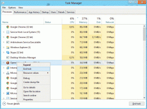 Закрыть Opera в TaskManager