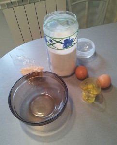 Рис.2. Ингредиенты для телапии в кляре – мука, яйца, вода